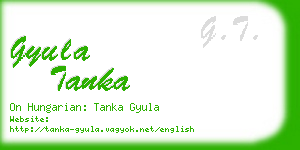 gyula tanka business card